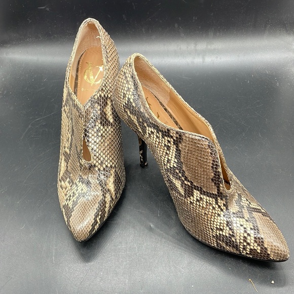 Snakeskin - Lizard Booties Sz 8/38 - Picture 1 of 8